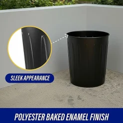 Genuine Joe 6-Gallon Fire-Safe Trash Can, Black