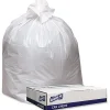 Genuine Joe Heavy-Duty Trash Bags, 33 Gallons, White, 0.9 mil, Box Of 100