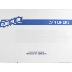 Genuine Joe Heavy-Duty Trash Bags, 1.5mil, 30 Gallons, Brown, Box Of 100
