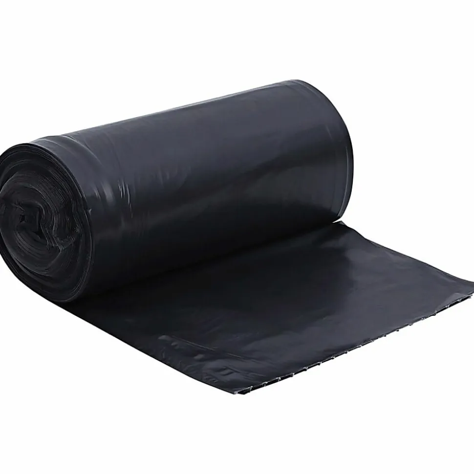 Genuine Joe Heavy-Duty Trash Bags, 1.5mil, 30 Gallons, Brown, Box Of 100