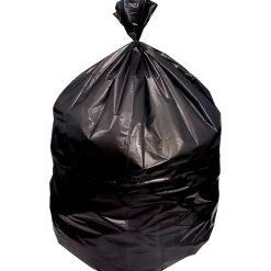 Genuine Joe Heavy Duty Trash Can Liners, 45 gal Capacity, 40"x 46"x2 mil (51 Micron) Thickness, Low Density, 100 Count - 02864