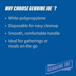 Genuine Joe Heavy/Medium-Weight Polypropylene Spoons, White, Box Of 1,000