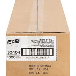 Genuine Joe Heavyweight Knife - 1 Piece(s) - Knife - 1 x Knife - Disposable - Textured - Black - 1000/Carton