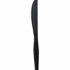 Genuine Joe Heavyweight Knife - 1 Piece(s) - Knife - 1 x Knife - Disposable - Textured - Black - 1000/Carton
