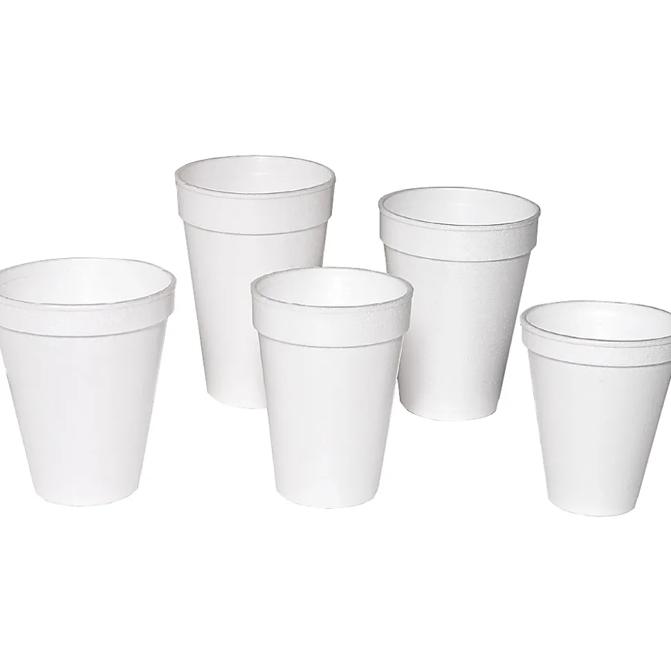 Genuine Joe Hot/Cold Foam Cups, 16 Oz, White, Carton Of 500 Cups