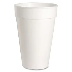Genuine Joe Hot/Cold Foam Cups, 16 Oz, White, Carton Of 500 Cups