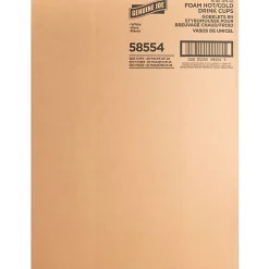Genuine Joe Hot/Cold Foam Cups, 16 Oz, White, Carton Of 500 Cups