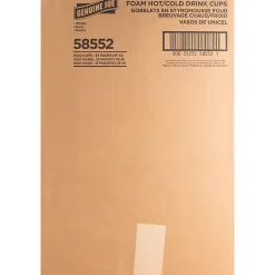 Genuine Joe Hot/Cold Foam Cups, 12 Oz., Carton Of 1000