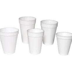 Genuine Joe Hot/Cold Foam Cups, 8 Oz, White, Carton Of 1,000 Cups