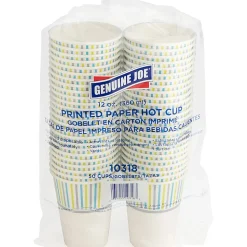 Genuine Joe Hot Cup - 50 / Pack - Assorted - Paper - Hot Chocolate, Cappuccino, Tea, Coffee, Beverage