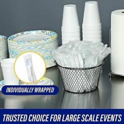 Genuine Joe Individually Wrapped Spoon - 1 Piece(s) - Spoon - 1 x Spoon - Disposable - White - 1000/Carton