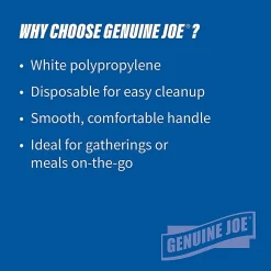 Genuine Joe Individually Wrapped Spoon - 1 Piece(s) - Spoon - 1 x Spoon - Disposable - White - 1000/Carton