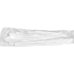 Genuine Joe Knife/Fork/Spoon Utensil Kits, Carton Of 250
