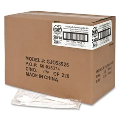 Genuine Joe Knife/Fork/Spoon Utensil Kits, Carton Of 250