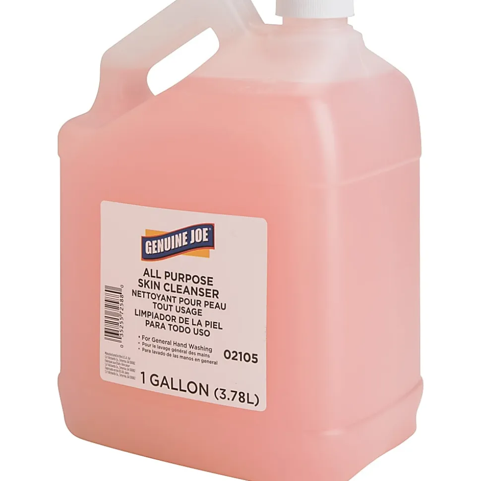 Genuine Joe Liquid Hand Soap With Skin Conditioners, Unscented, 128 Oz Bottle