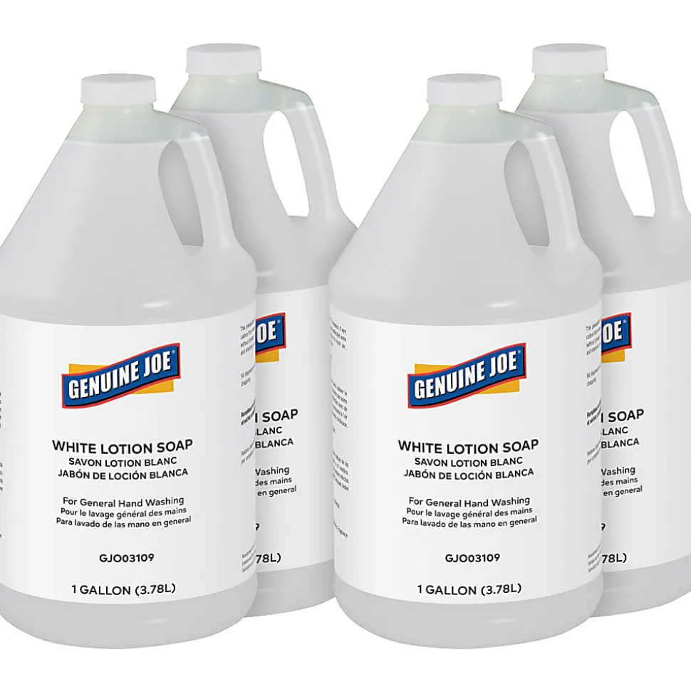 Genuine Joe Lotion Soap - 1 gal - Ink Remover, Oil Remover, Dirt Remover, Grease Remover, Grime Remover, Carbon Remover - 03109CT