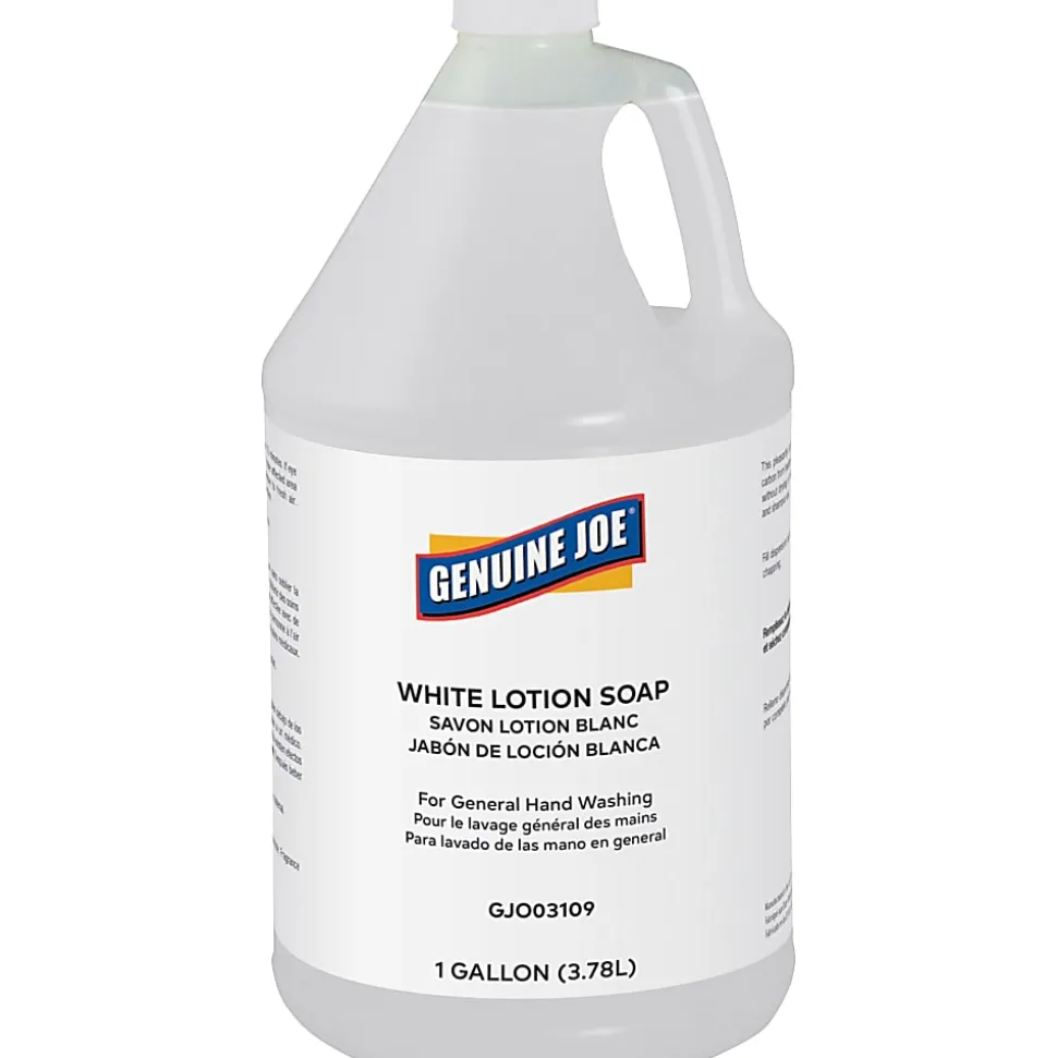 Genuine Joe Lotion Soap - 1 gal (3.8 L) - Grease Remover, Grime Remover, Dirt Remover, Ink Remover, Oil Remover, Carbon Remover - 03109
