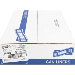 Genuine Joe Maximum Strength Trash Can Liners, 1.7mil, 55 Gallons, 39