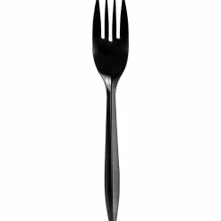 Genuine Joe Medium-weight Individually Wrapped Forks - Fork - Breakroom - Disposable - Polypropylene - Black - 1000 / Carton