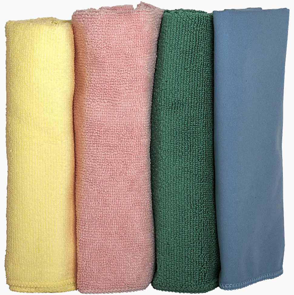 Genuine Joe Microfiber Cleaning Cloths, Box Of 4
