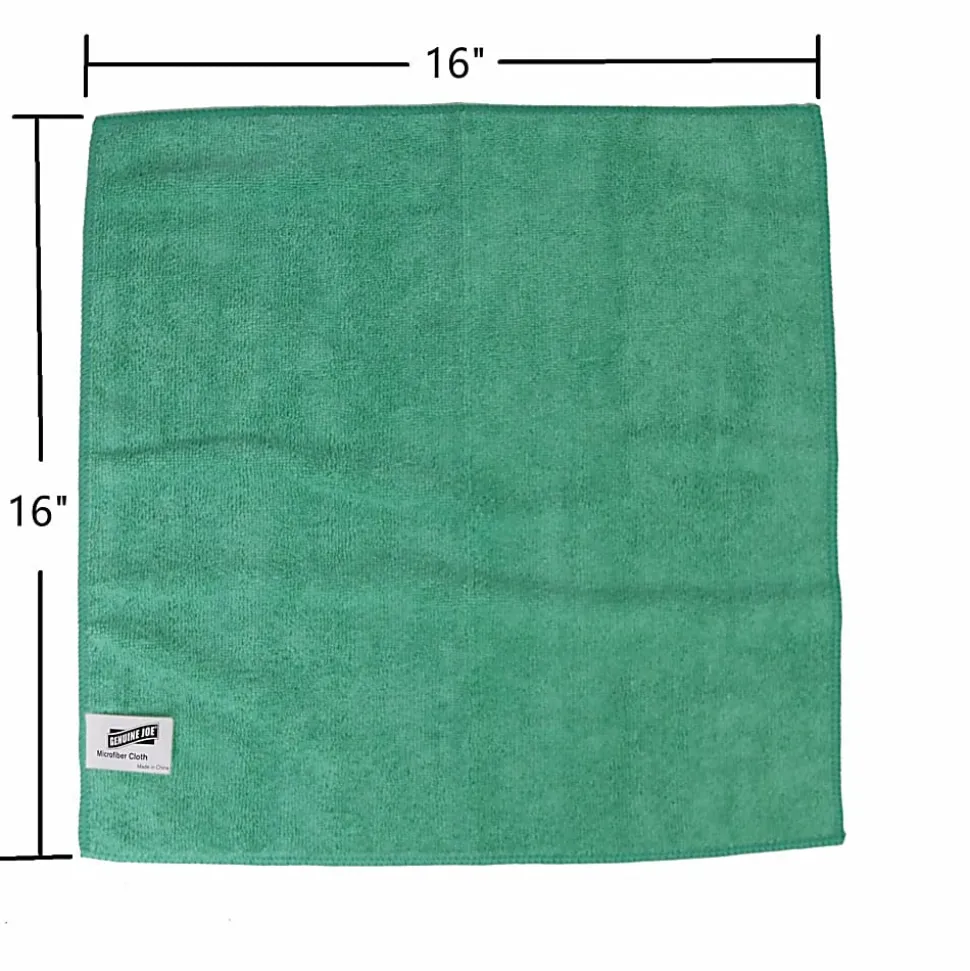 Genuine Joe Microfiber Cleaning Cloths, Box Of 4