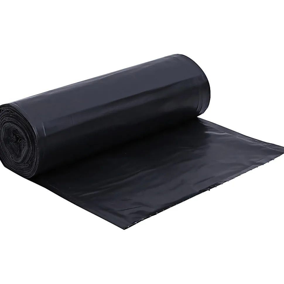 Genuine Joe 1.5 mil Trash Bags, 60 gal, 39"H x 56"W, Brown, 50 Bags