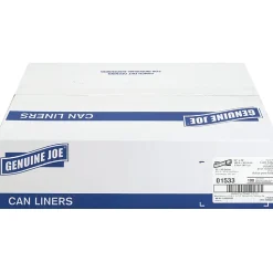 Genuine Joe 1.5 mil Trash Bags, 33 gal, 33"W, Brown, 100 Bags