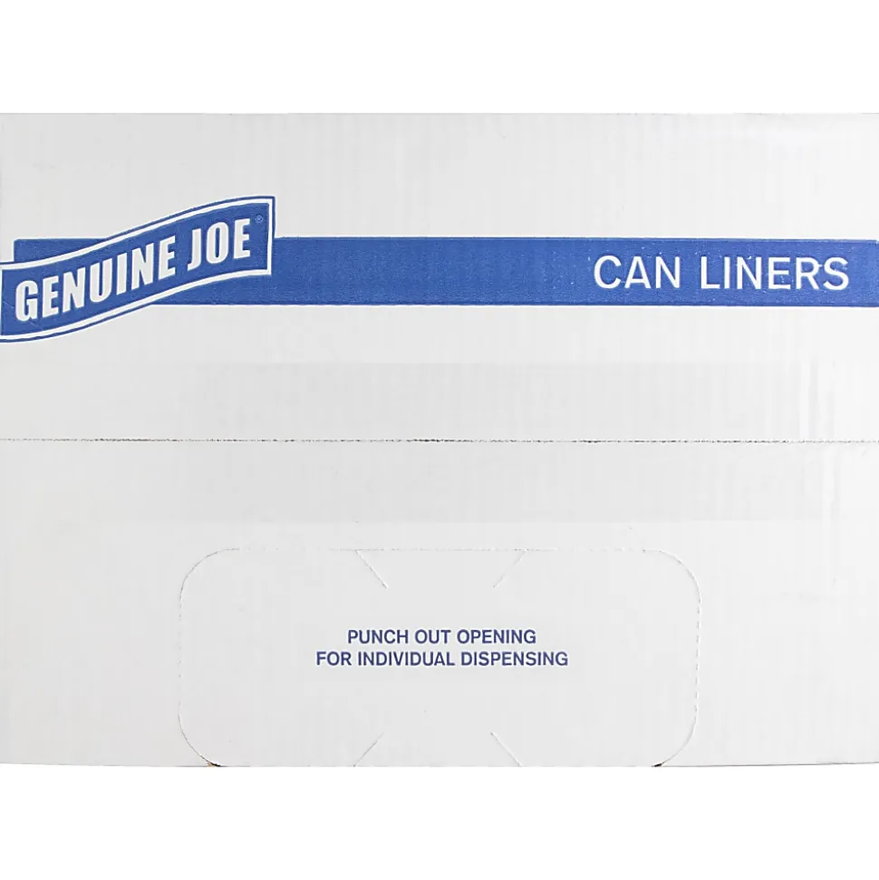 Genuine Joe 1.5 mil Trash Bags, 33 gal, 33"W, Brown, 100 Bags