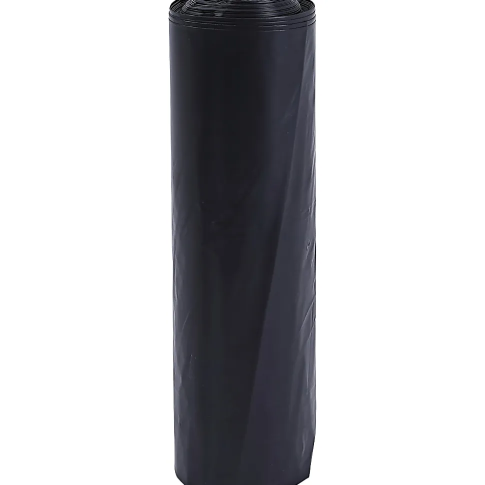 Genuine Joe 1.5 mil Trash Bags, 45 gal, 39"H x 46"W, Black, 50 Bags