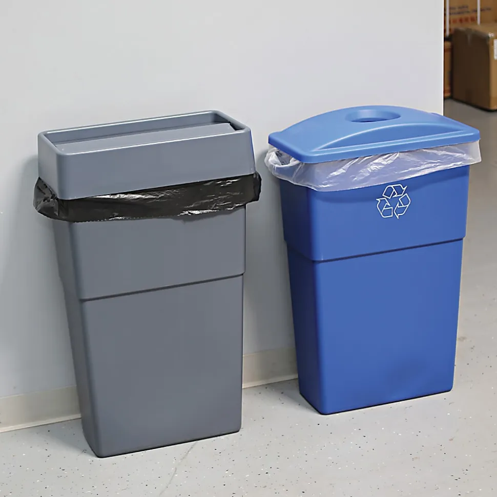 Genuine Joe 0.6 mil Trash Bags, 33 gal, 33"H x 40"W, Clear, 500 Bags