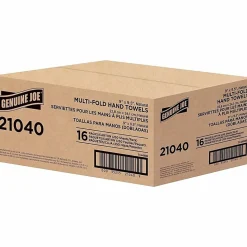 Genuine Joe Multi-Fold 1-Ply Paper Towels, Natural, Pack Of 4000 Sheets