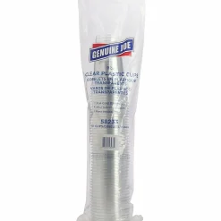 Genuine Joe 9 oz Clear Plastic Cups - 9 fl oz - Clear - Plastic - Cold Drink, Beverage - 50 / Pack