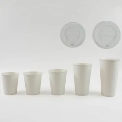 Genuine Joe 8 oz Disposable Hot Cups - 8 fl oz - White - Polyurethane - Hot Drink, Hot Drink, Beverage - 50 Pack - 5 / Bundle