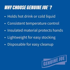 Genuine Joe 20 oz Foam Cups - 20 fl oz - White - Styrofoam - Hot Drink, Cold Drink - 500 / Carton
