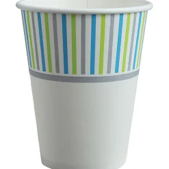 Genuine Joe 10 oz Hot Beverage Cups - 10 fl oz - Assorted - Paper - Hot Chocolate, Cappuccino, Tea, Coffee, Beverage - 50 / Pack