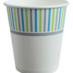 Genuine Joe 8 oz Hot Beverage Cups - 8 fl oz - Assorted - Paper - Hot Chocolate, Cappuccino, Tea, Coffee, Beverage - 50 / Pack