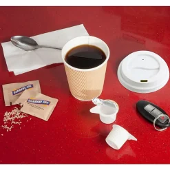 Genuine Joe 16 oz Rippled Hot Cups - 16 fl oz - Brown - Hot Drink, Hot Drink, Beverage - 25/Pack - 5 / Bundle