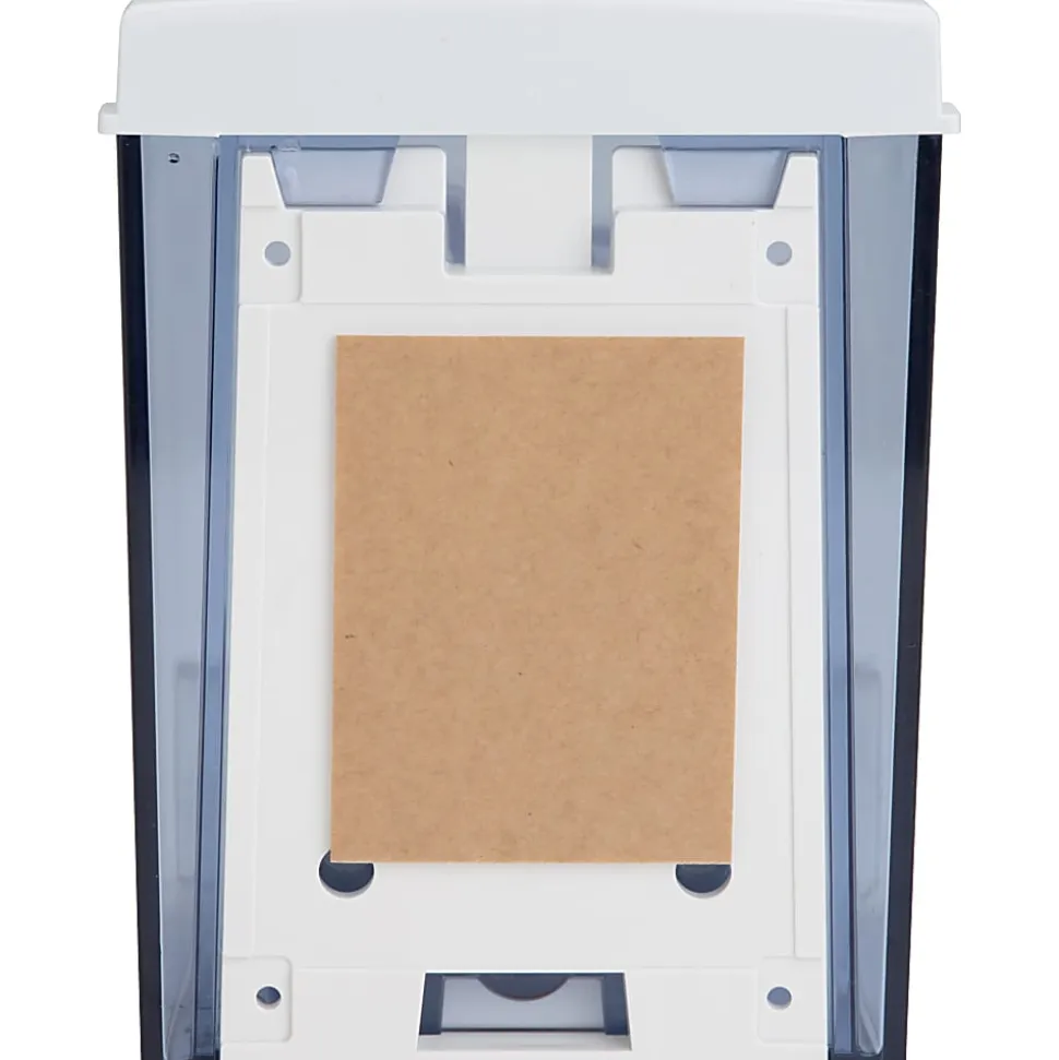 Genuine Joe 30 oz Soap Dispenser - Manual - 30 fl oz Capacity - See-through Tank, Water Resistant, Soft Push - Clear - 1 Each