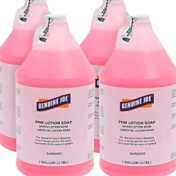 Genuine Joe Pink Lotion Soap - 1 gal - Hand, Skin - Pink - Rich Lather - 4 / Carton