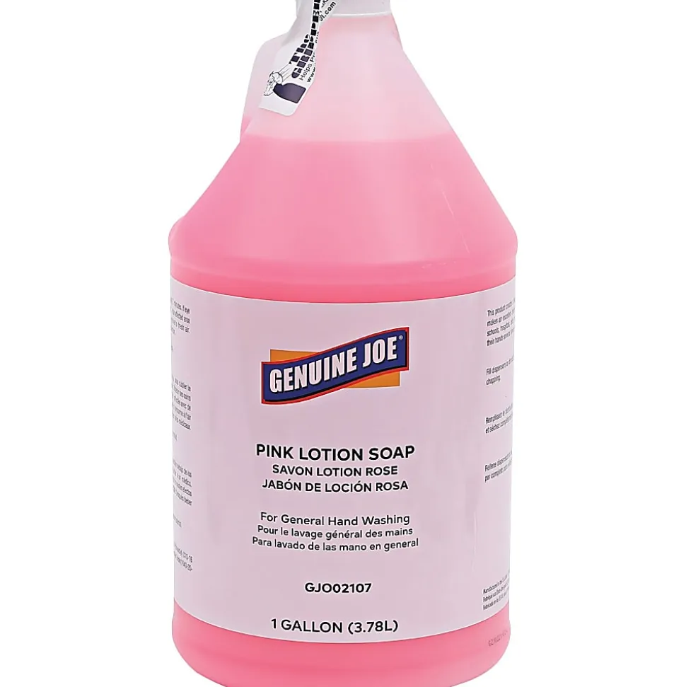 Genuine Joe Pink Lotion Soap - 1 gal - Hand, Skin - Pink - Rich Lather - 4 / Carton