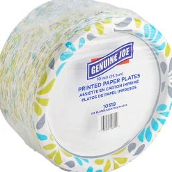 Genuine Joe Printed Paper Plates, 10