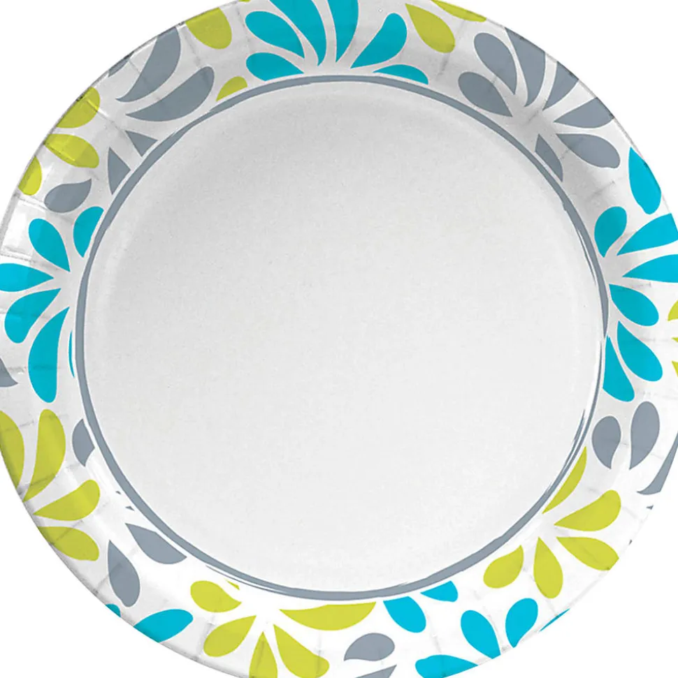 Genuine Joe Printed Paper Plates, 9", Pack Of 125