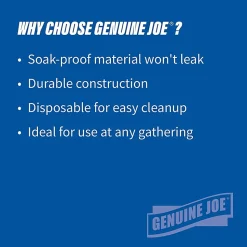 Genuine Joe 10" Printed Paper Plates - Disposable - 10" Diameter - Multi - 125 / Pack