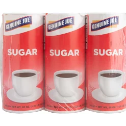 Genuine Joe Pure Sugar Canisters, 20 Oz., Pack Of 3