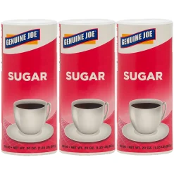 Genuine Joe Pure Sugar Canisters, 20 Oz., Pack Of 3
