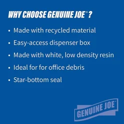Genuine Joe 75% Recycled Heavy-Duty Contractor Trash Bags,  0.8 mil, 13 Gallons, 24" x 31", White, Box Of 150