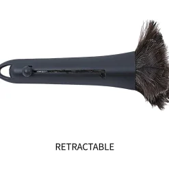Genuine Joe Retractable Feather Duster - Plastic Handle - Brown - 1 Each