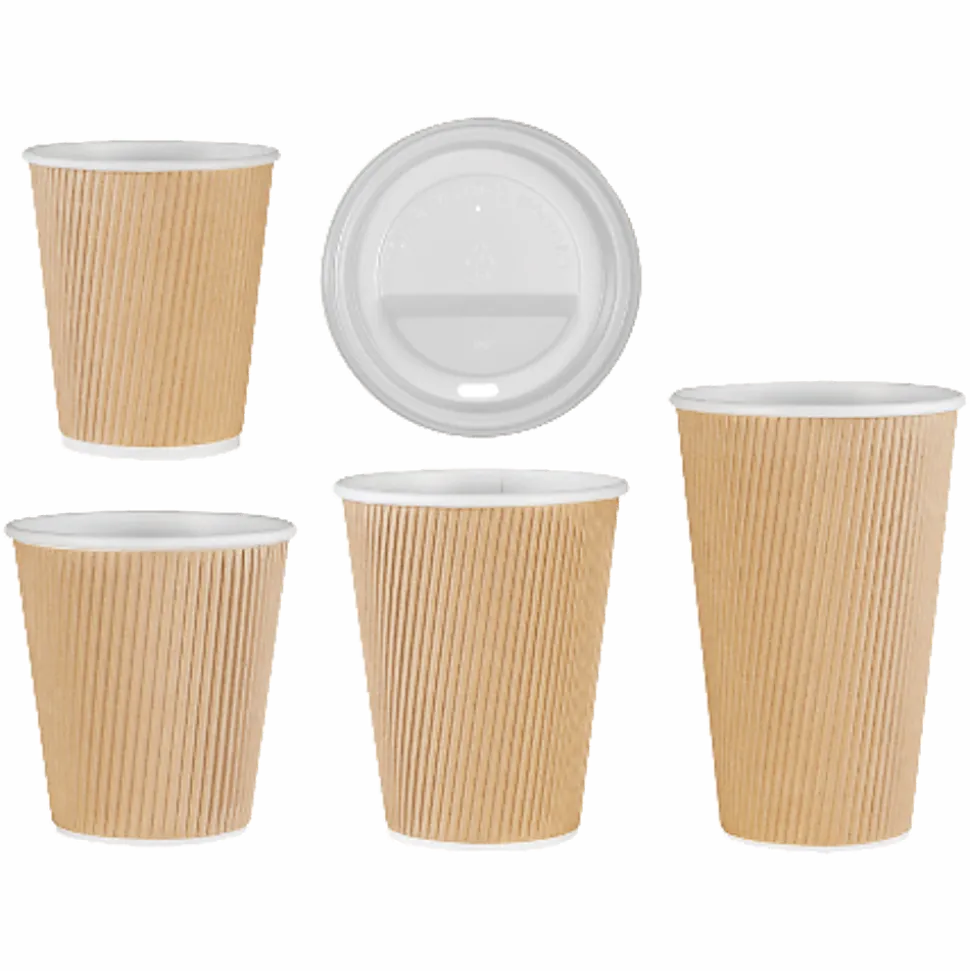Genuine Joe Ripple Hot Cups, 16 Oz, Brown, Pack Of 500