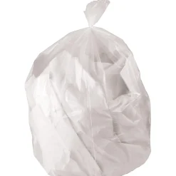 Genuine Joe Strong Economical Trash Bags - 56 gal Capacity - 43"x 48" x 0.87 mil (22 Micron) Thickness - Clear - Resin - Waste Disposal - 150 / Carton