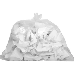 Genuine Joe Super Hexene Clear Trash Can Liners, 0.6 mil, 10 Gallons, 24